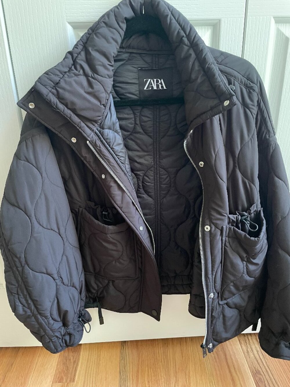 Zara ZW collection black water repellent Puffer Jacket (S)